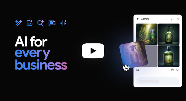 あらゆるビジネスに AI の力をテキストと Gemini で生成された画像