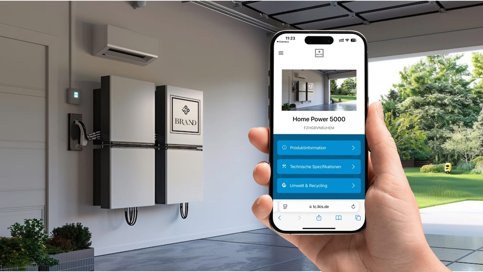 Checking home battery metrics on mobile