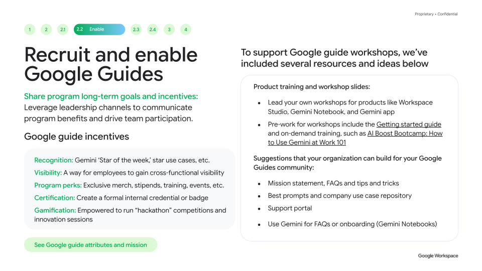 Recruit and enable Google Guides