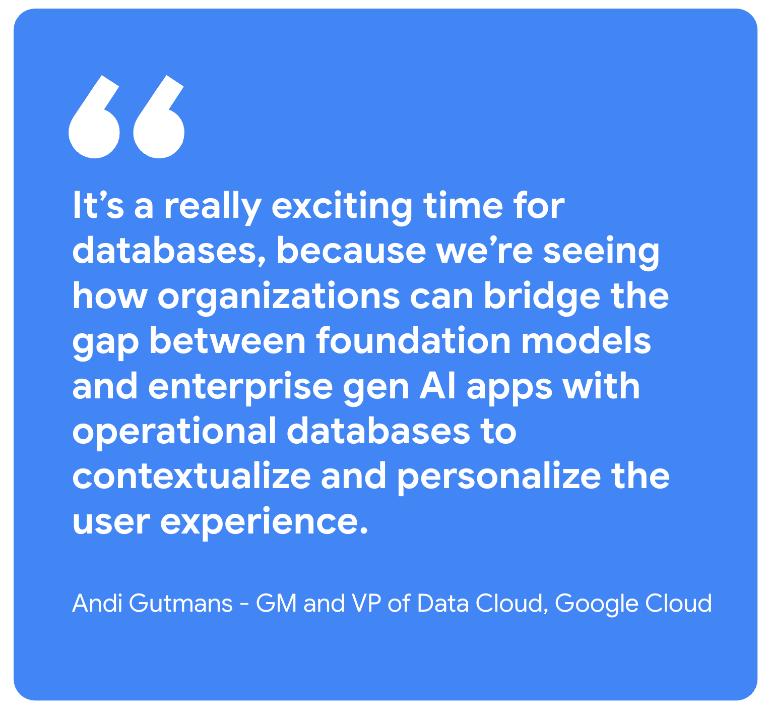 gen ai database quote