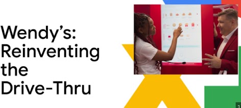 A woman navigating AI-powered voice-ordering technology at Wendy’s drive-thru for a customer