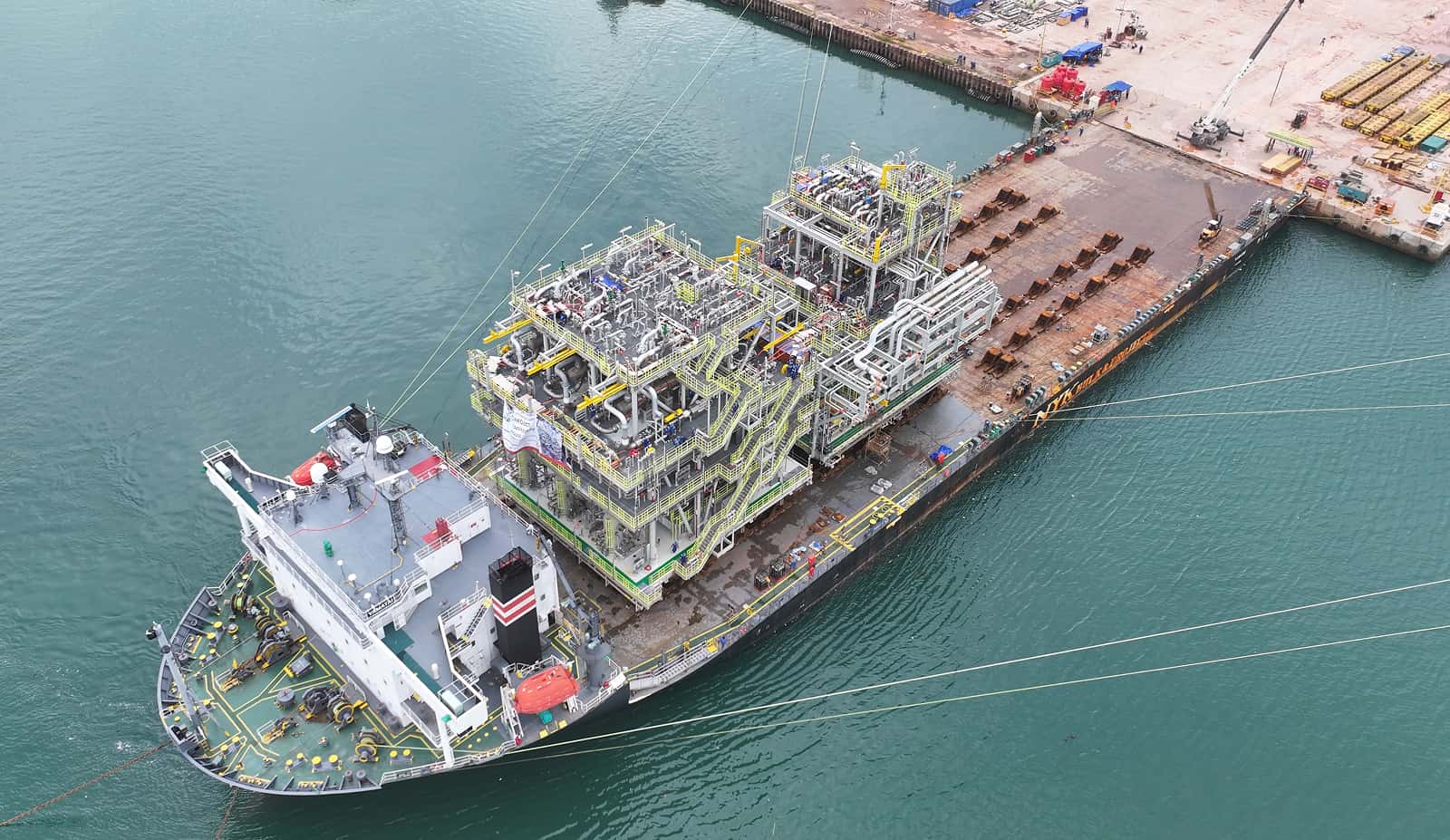 Cargo ship at dockyard