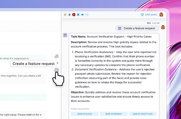 Ask-AI custom app - create feature request