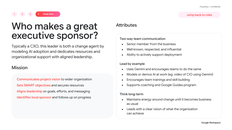 Who makes a great executive sponsor