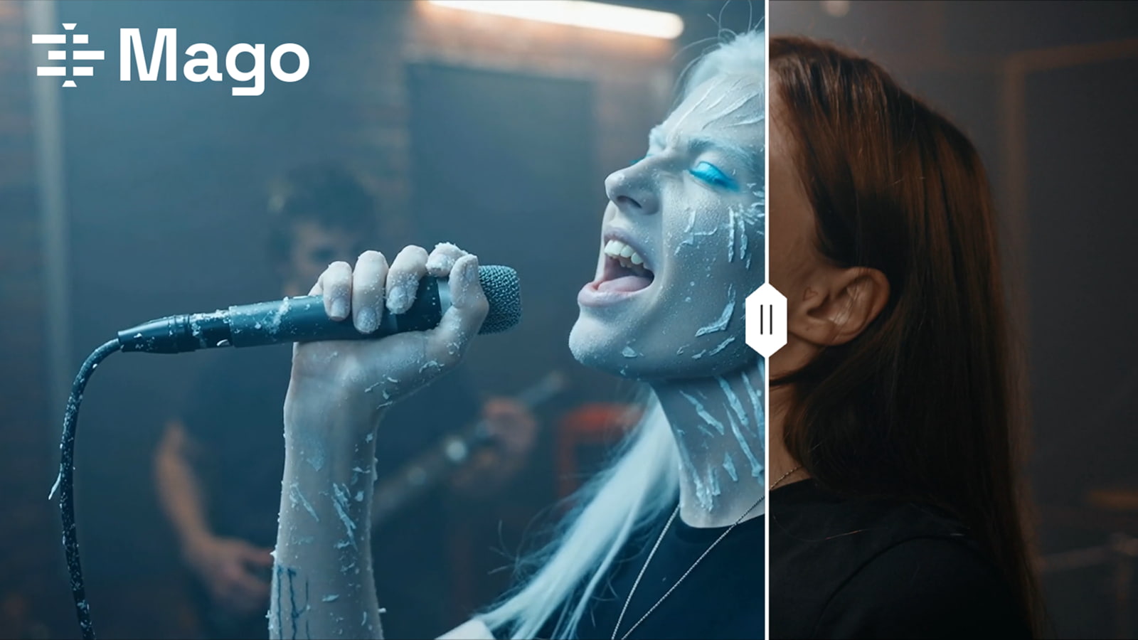 Image of a female singer digitized