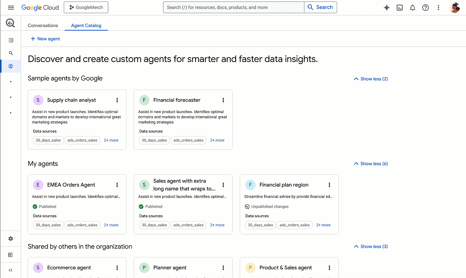 Conversational Analytics in BigQuery GIF