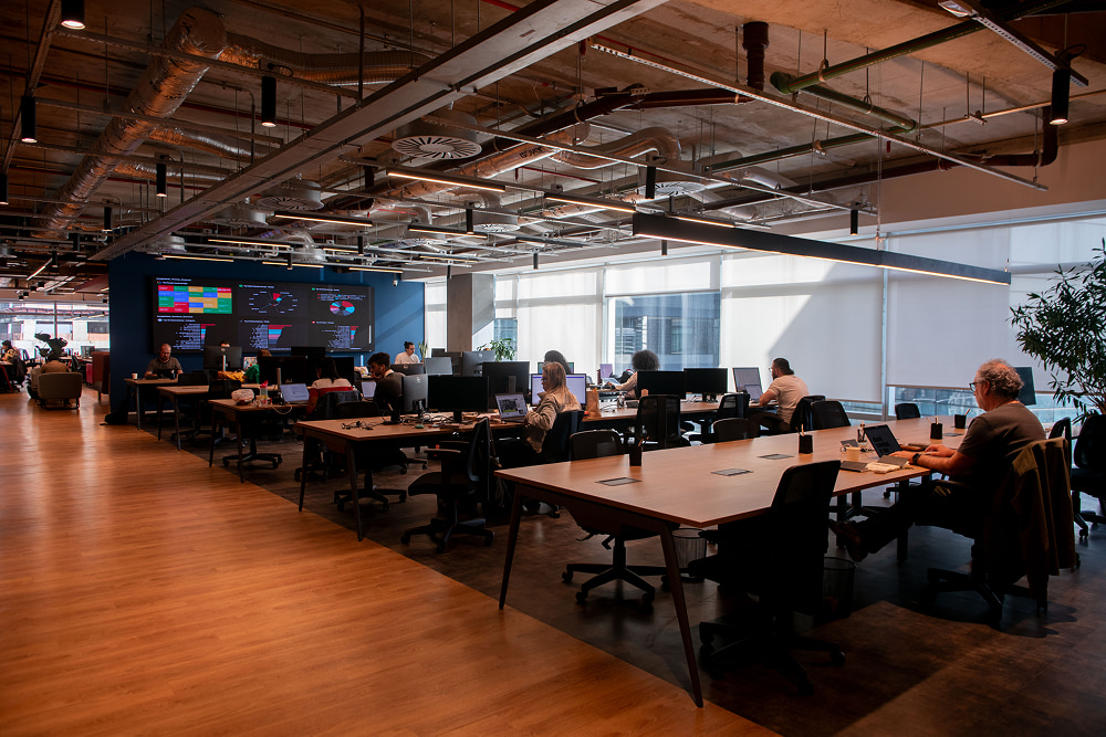 Interior of a modern open-plan office