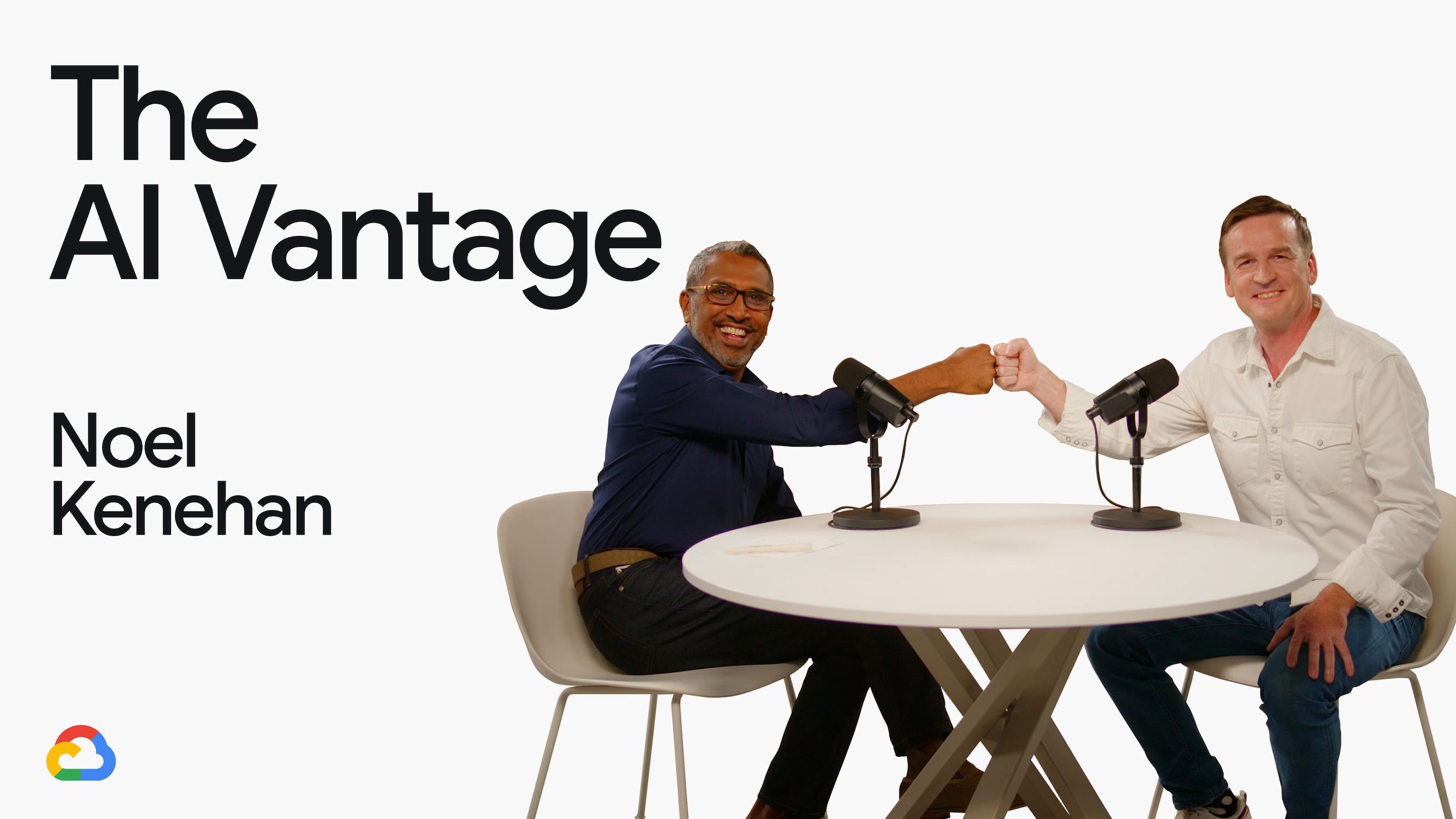 Two men fist bumping