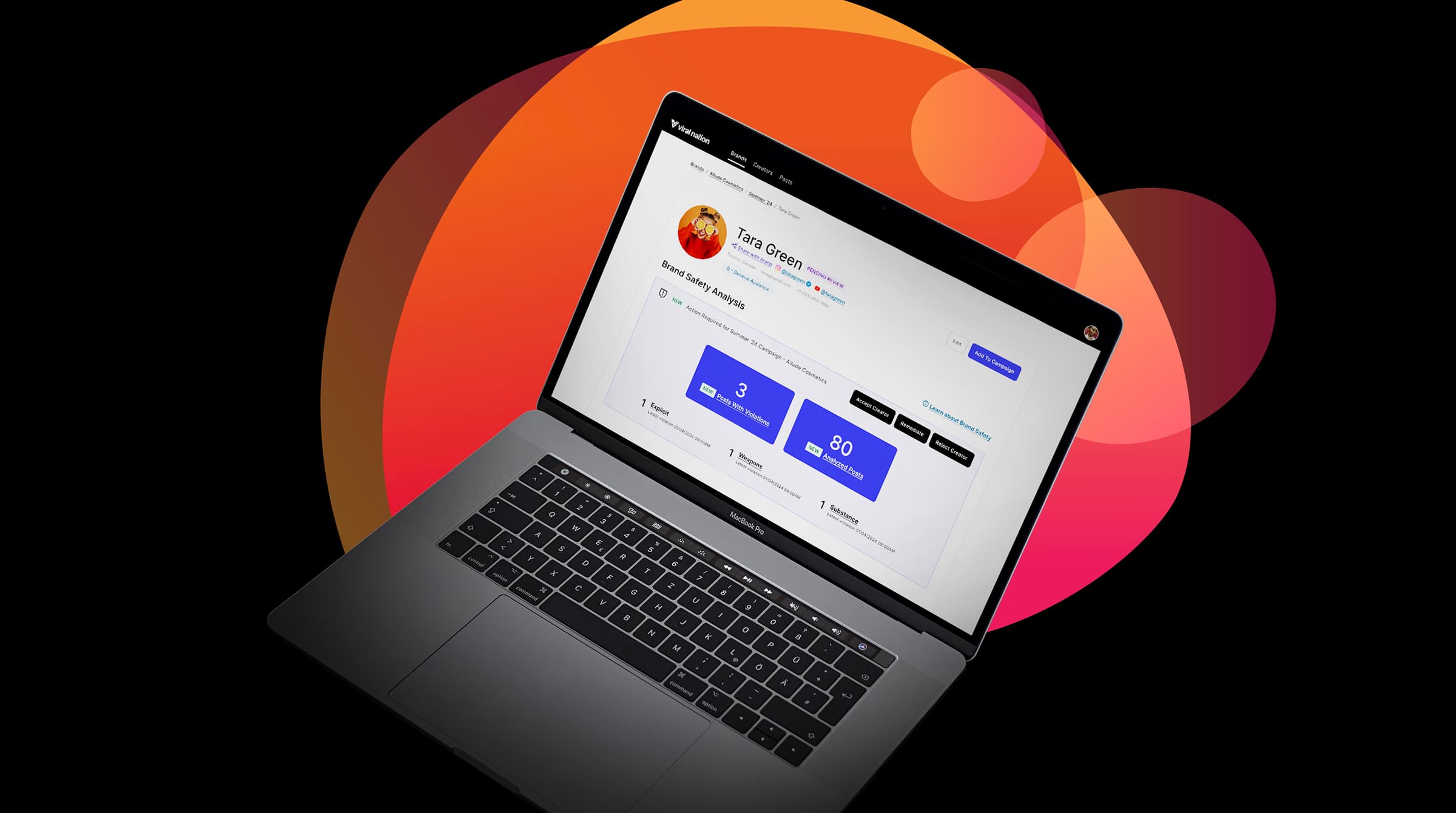 An open laptop on screen