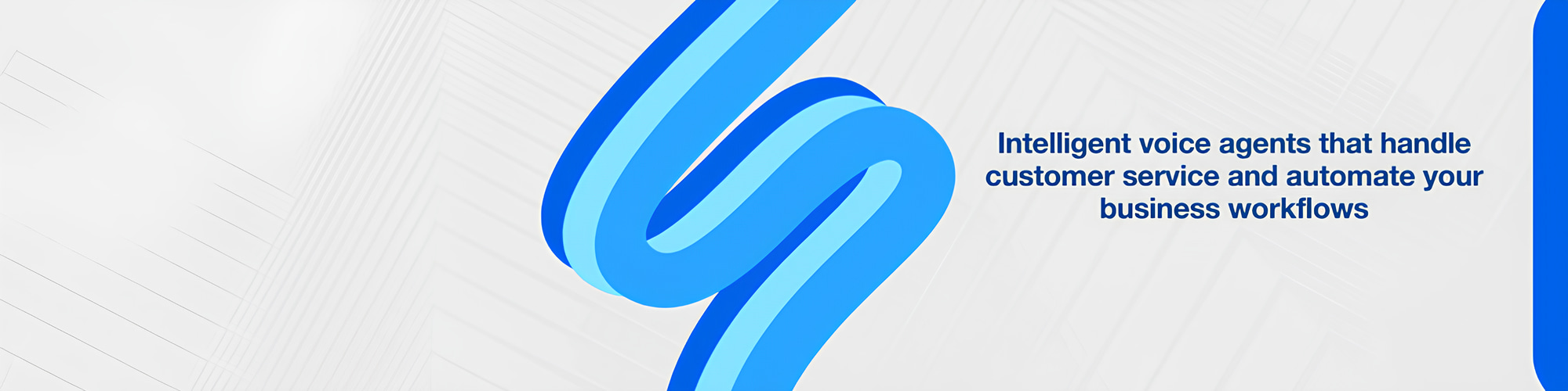 Corporate banner for AI voice agents and workflow automation