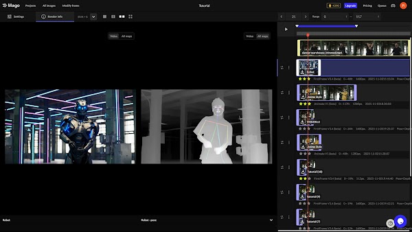 Generating a dancing robot with Mago Studio