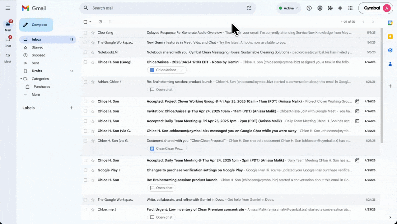 Automatically send action items