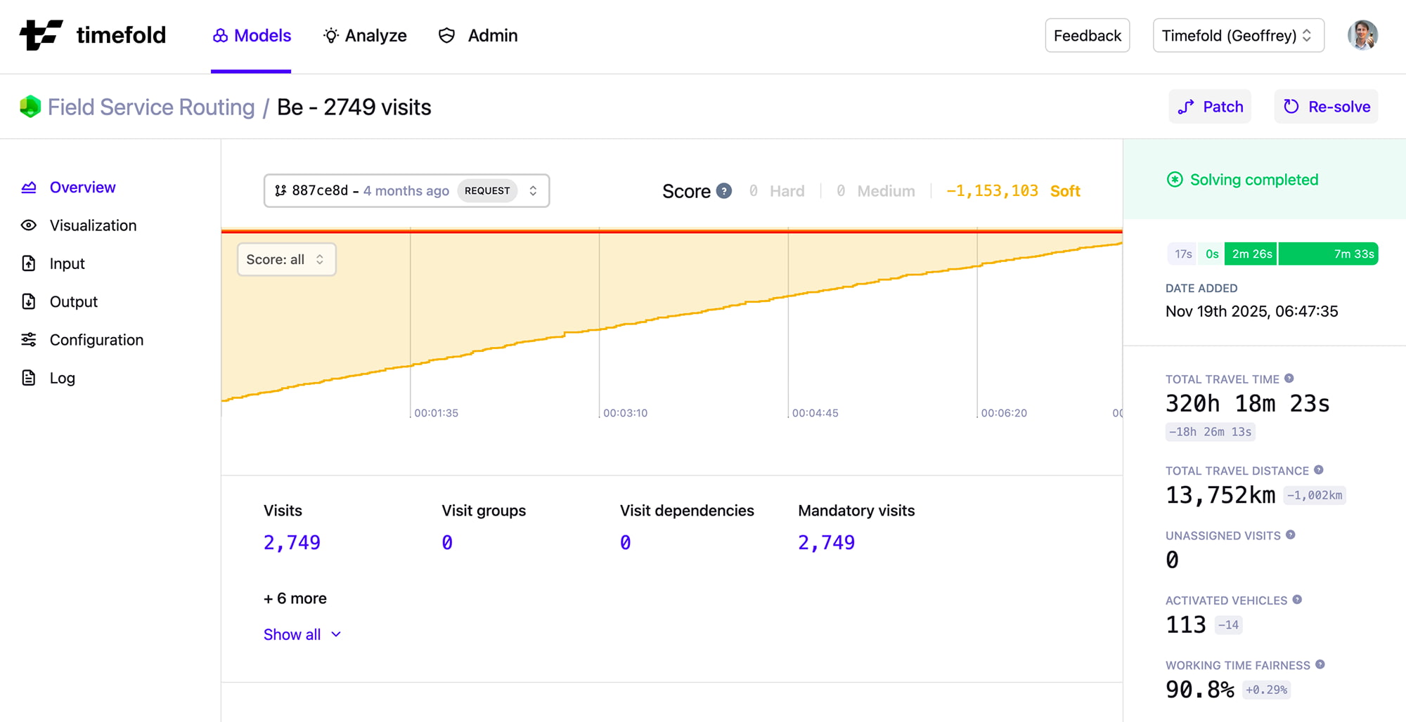 Timefold field service routing