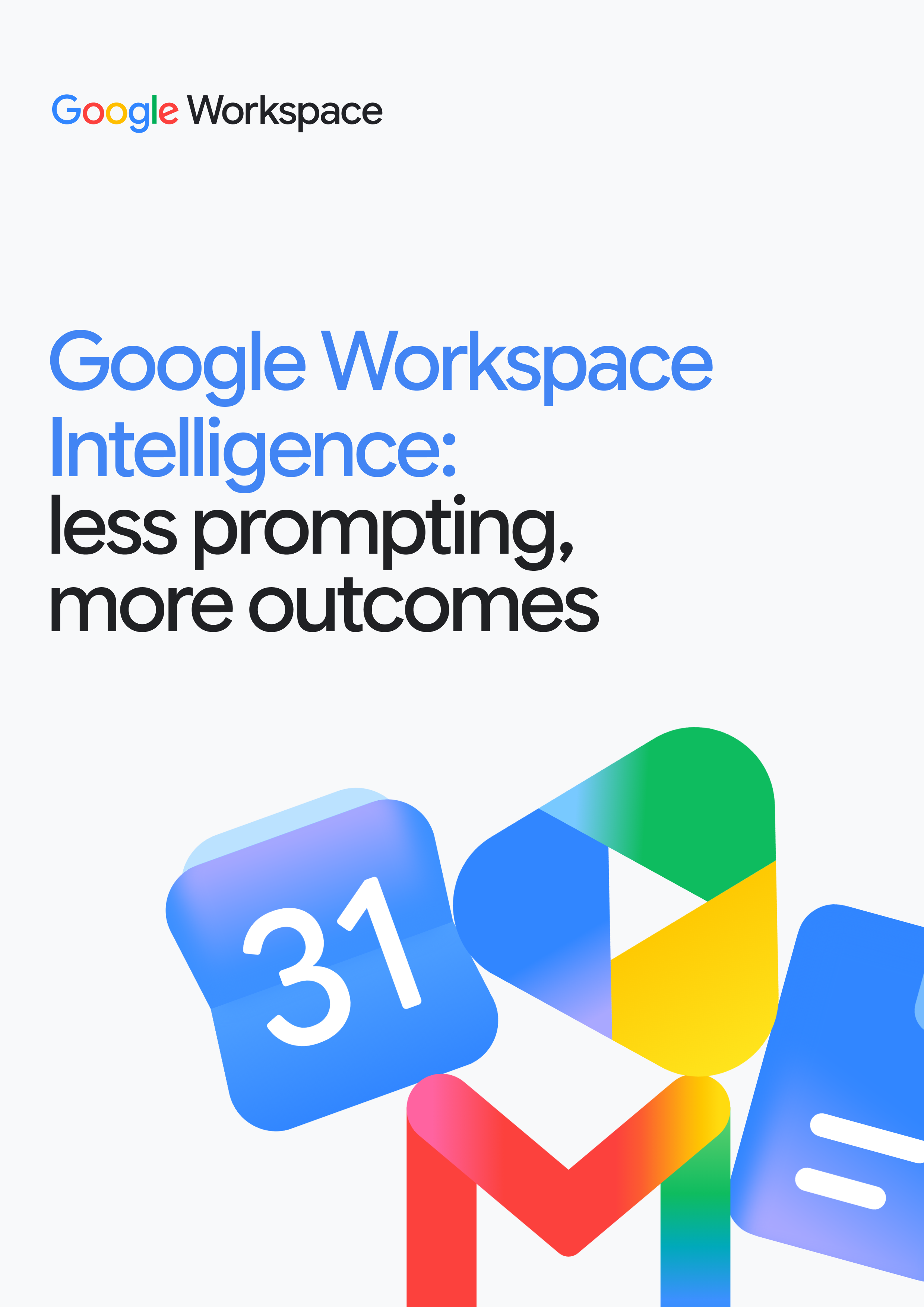 "Google Workspace Intelligence" book cover featuring the Google Calendar, Drive, Docs, and Gmail icons.