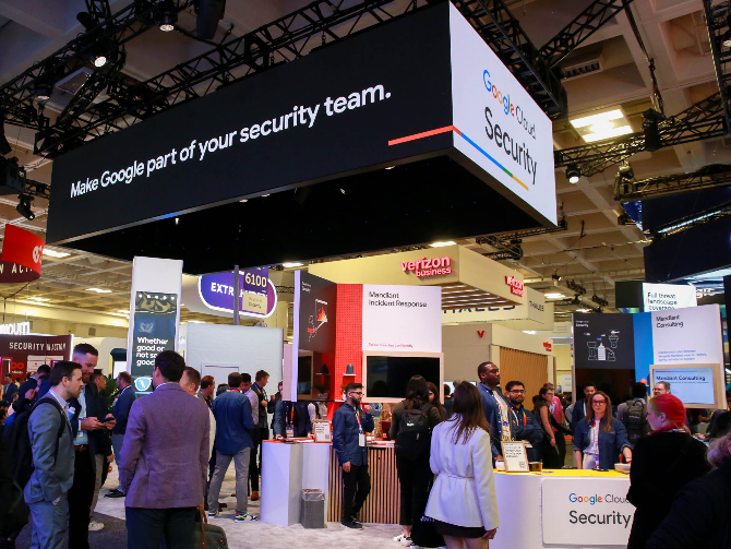 google cloud security booth at rsac