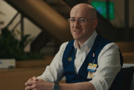 Walmart person sitting