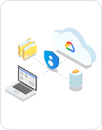 Cloud Identity 在雲端的運作方式的圖片。