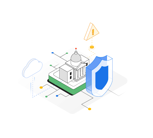 정부 건물을 보호하는 사이버 보안 방패