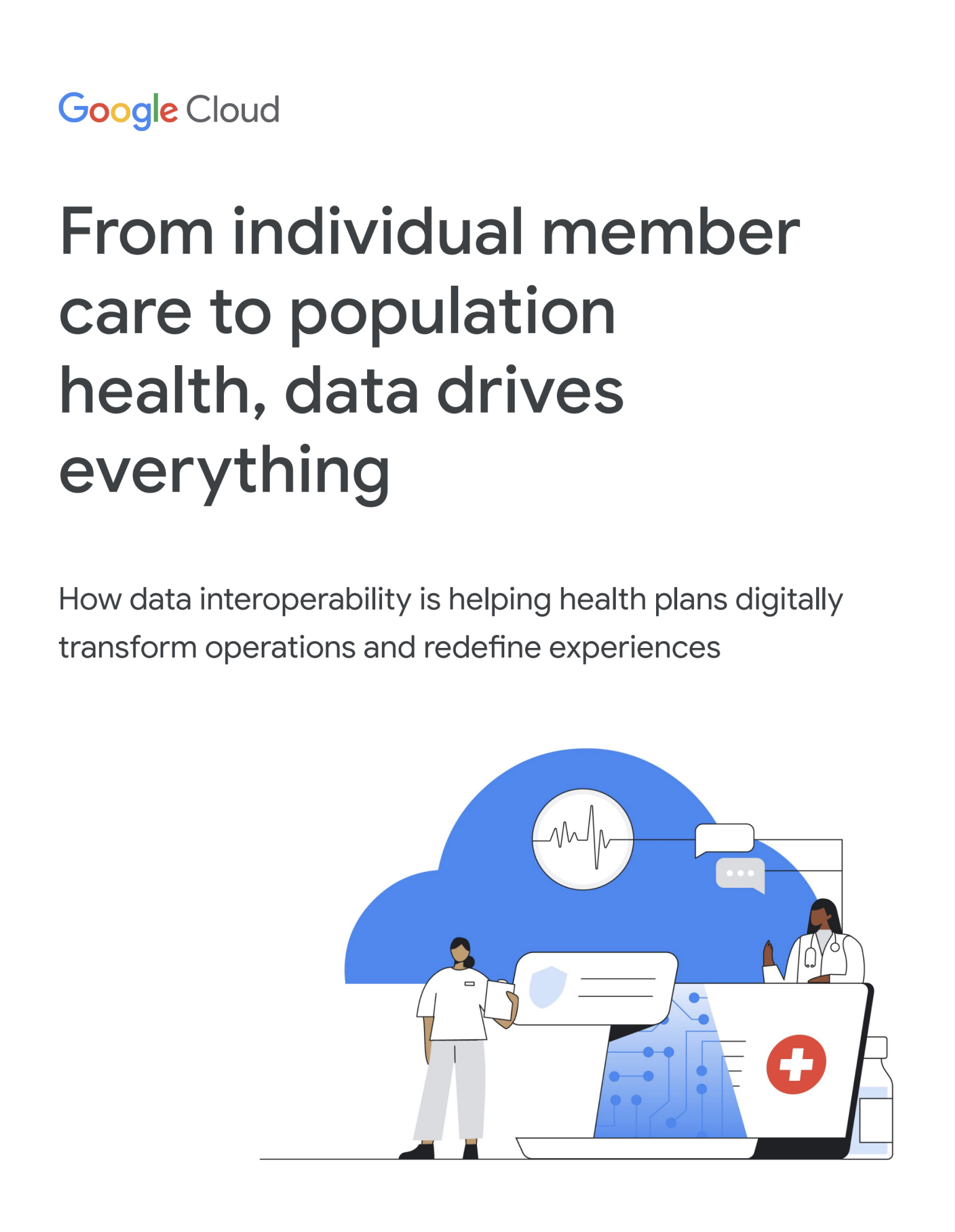 Cover page of Data Interoperability for Health Plans Whitepaper