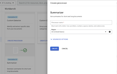 Interface do resumidor da IA