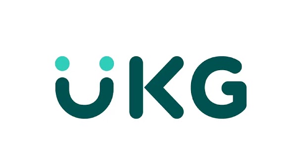 「U」をスマイルマークにして UKG と表記したロゴ