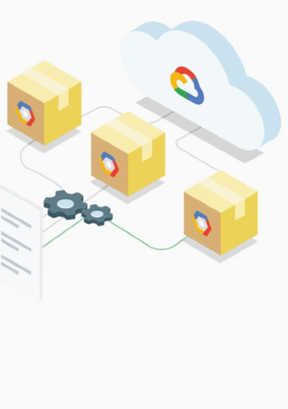 1 つのクラウドの画像と 3 つのブロックの画像