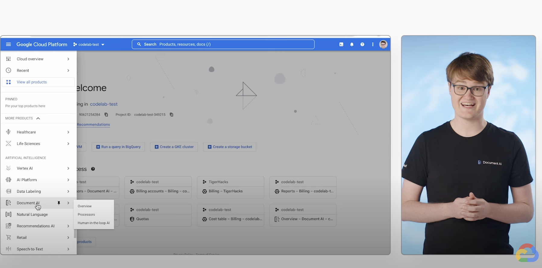How to use Document AI screenshot