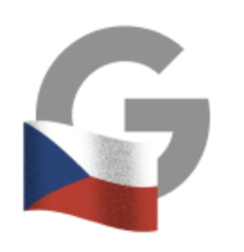 Illustration of the letter G next to the Czech flag