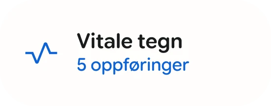 Google Health Coach-brikke for vitale tegn