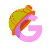 A pink G with a hardhat 