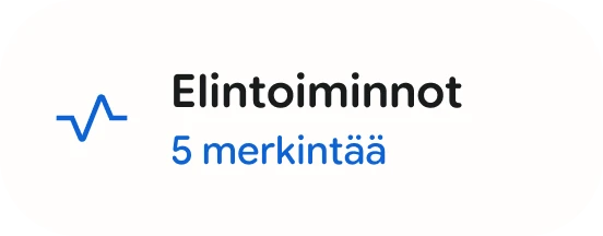 Google Health Coachin elintoiminto-osio