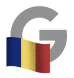 Illustration of the letter G next to the Romanian flag