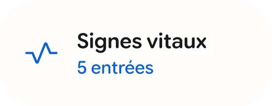 Jeton des signes vitaux de Google Health Coach