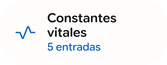 Chip de constantes vitales de Google Health Coach