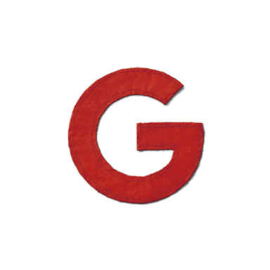 A red quilted letter G 