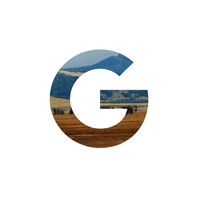 letter G filled with views from Lamar Valley