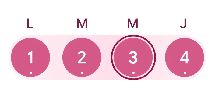 Image du suivi du cycle menstruel pour la santé féminine dans l'appli Google&nbsp;Health. 
