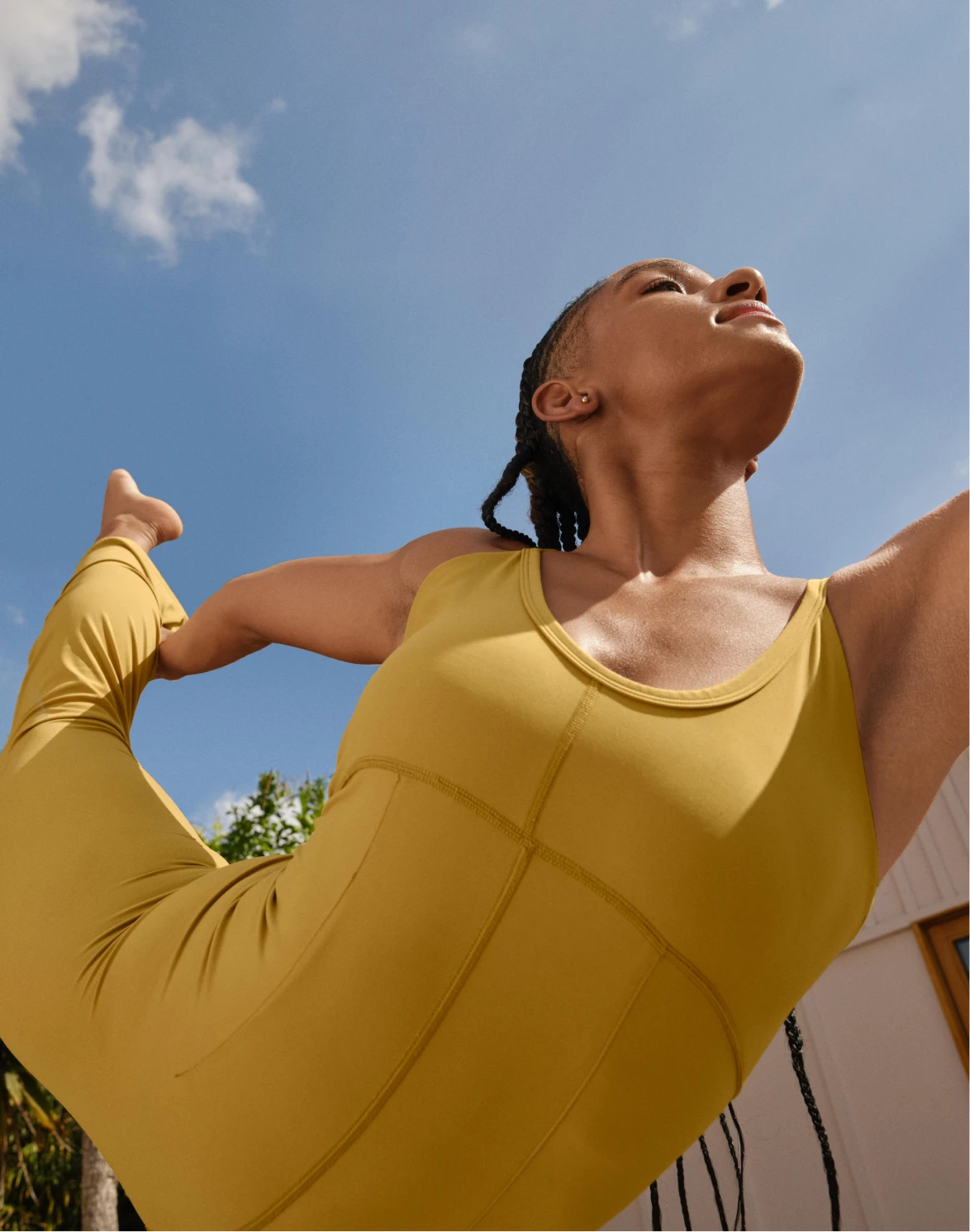 Image of woman doing yoga. 