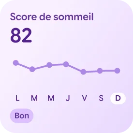 Health coach chat saying “Do I sleep better on days when I get more steps?” 