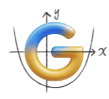 Illustration of the letter G surrounded by arrows labeled with y and x letters