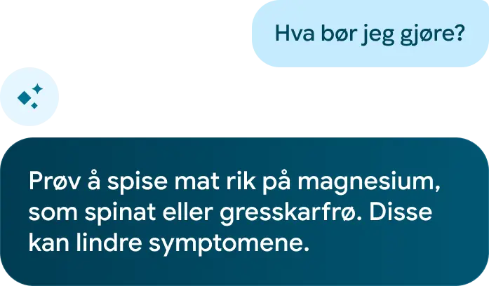 Bilde av Google Health Coach som gir kostholdsråd for å lindre symptomer knyttet til kvinnehelse. 
