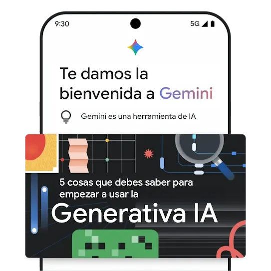Imagen de Gemini sobre educación en IA generativa