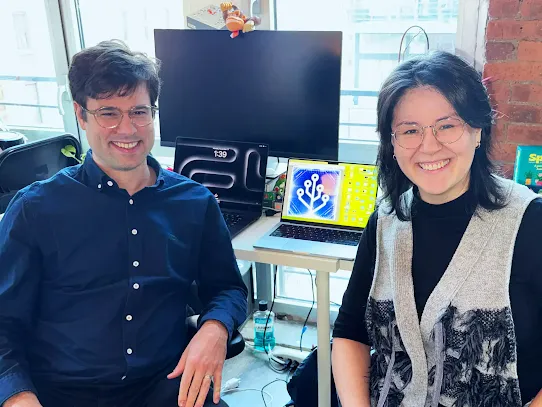 Computer Lunch co-founders Andrew Garrahan and Kati Nawrocki at their NYC studio