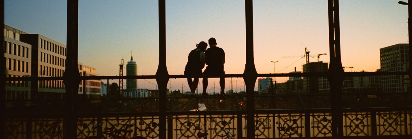 Couple Bridge Sunset