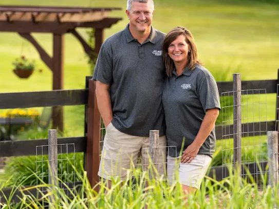Jim and Mary at their farm.