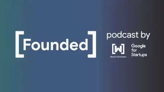 The headshots of the founders featured are placed against a black background with the Founded Logo.