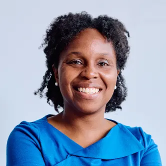 A photograph of Tina Williams-Koroma, the co-founder of CyDeploy, a cybersecurity company based in Baltimore, Maryland.