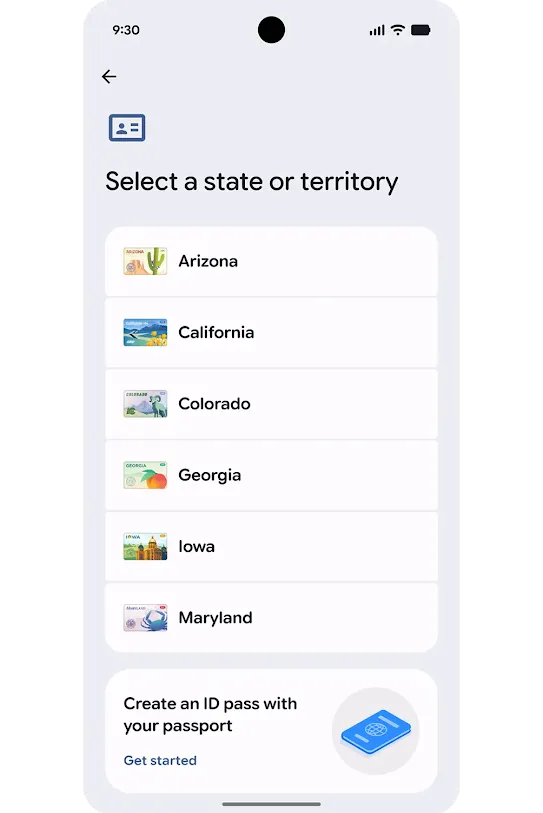 Add passport, license, or ID to Google Wallet.