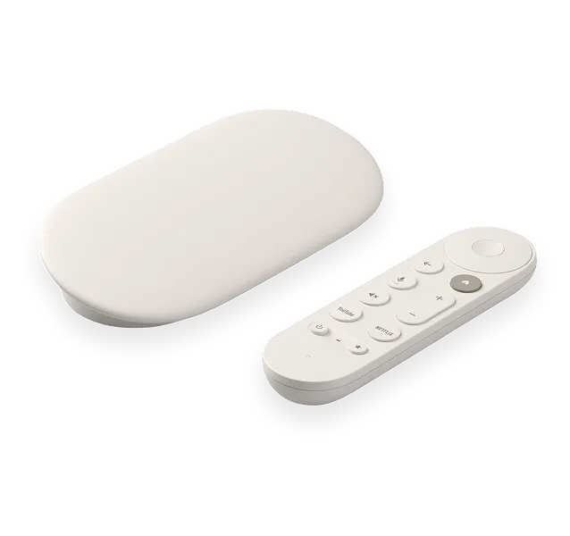 Google TV Streamer device with remote