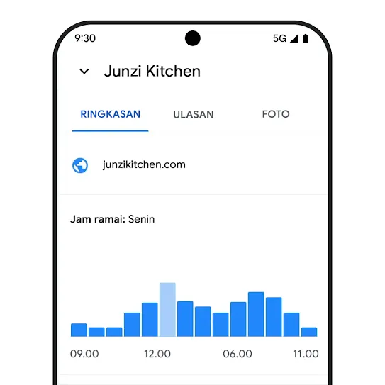 Ponsel yang menampilkan data anonim.